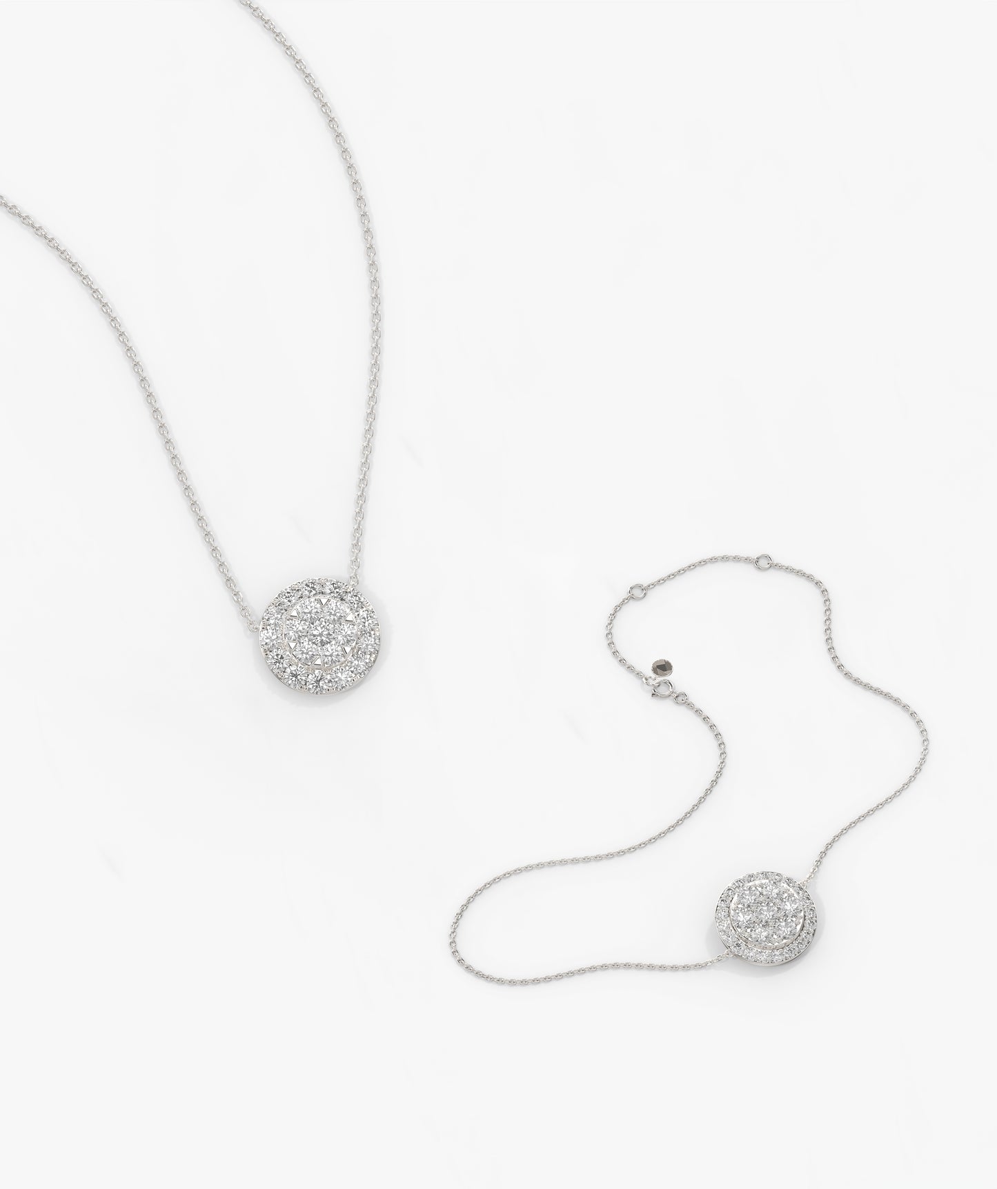 Diamond Cluster Jewelry Set
