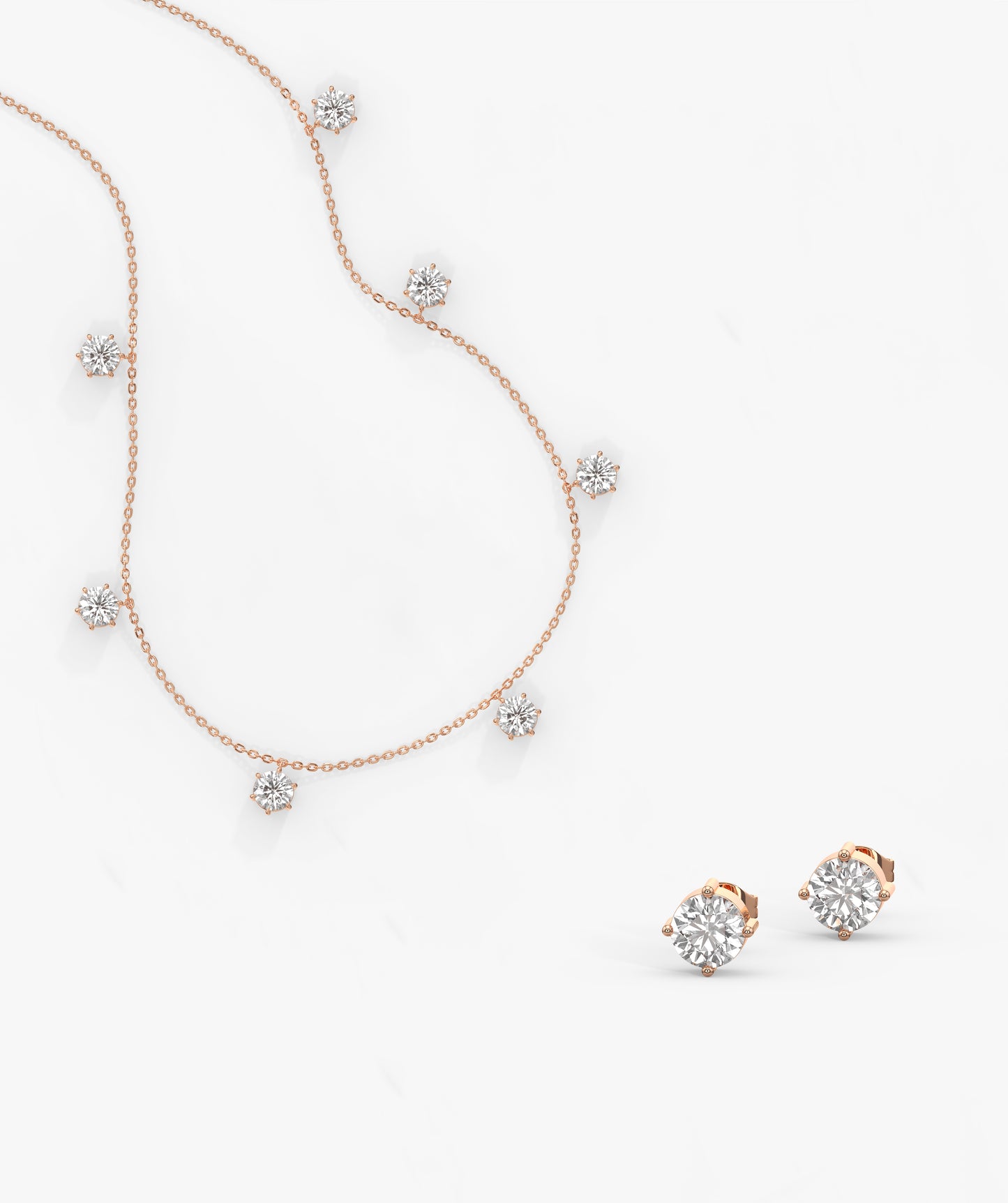 14K Gold Diamond Jewelry Set