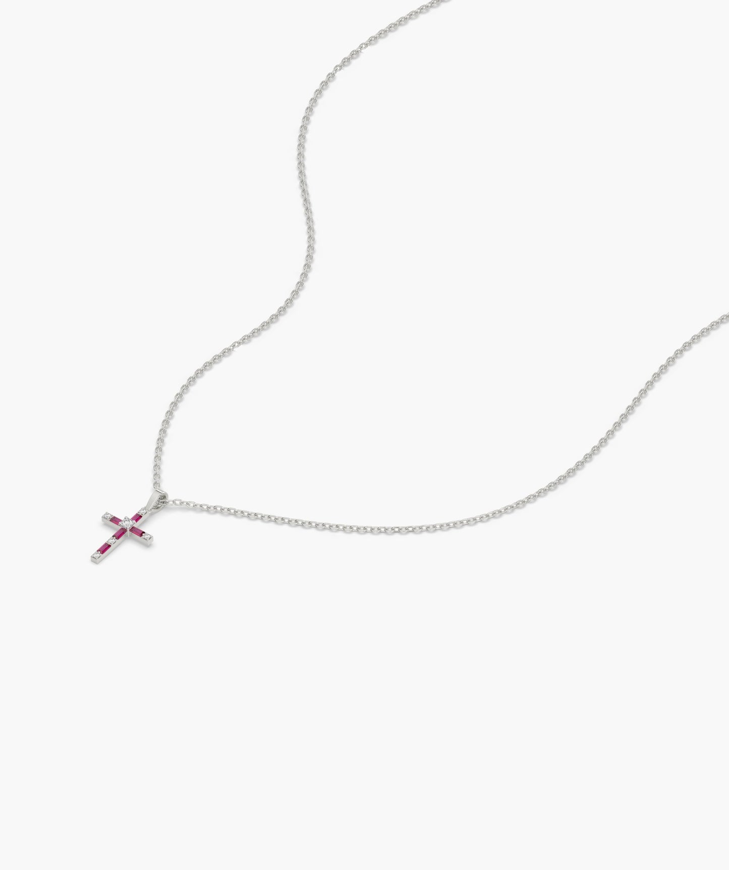 14K Gold Cross Diamond Necklace