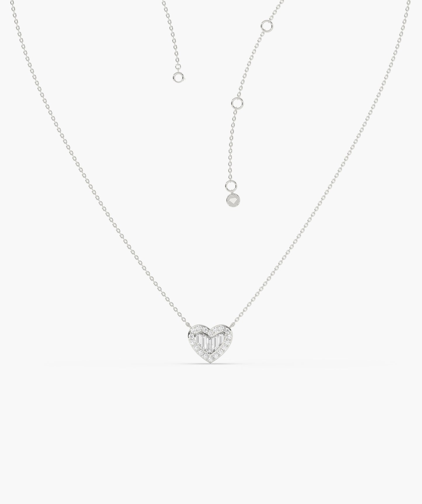 Heart Diamond Embrace Necklace