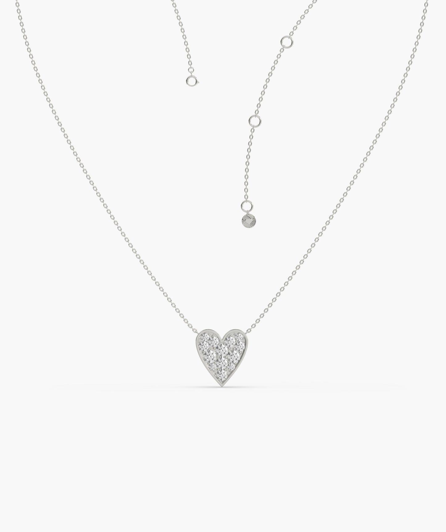 Gleaming Love Heart Necklace