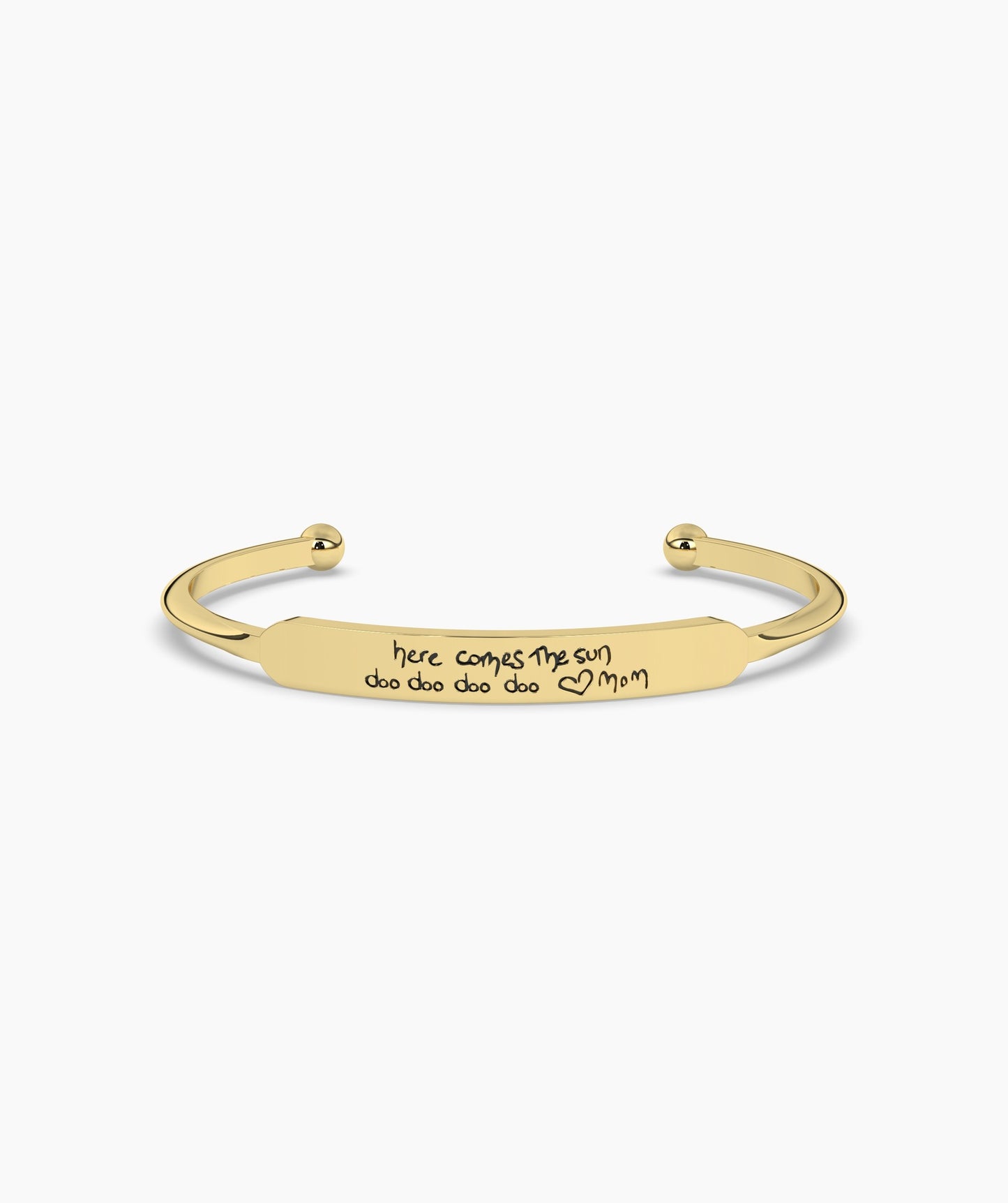 Engraved 14K Gold Cuff Bracelet