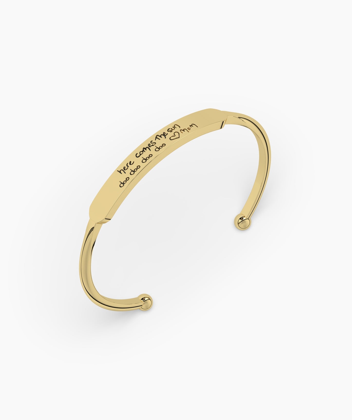 Engraved 14K Gold Cuff Bracelet