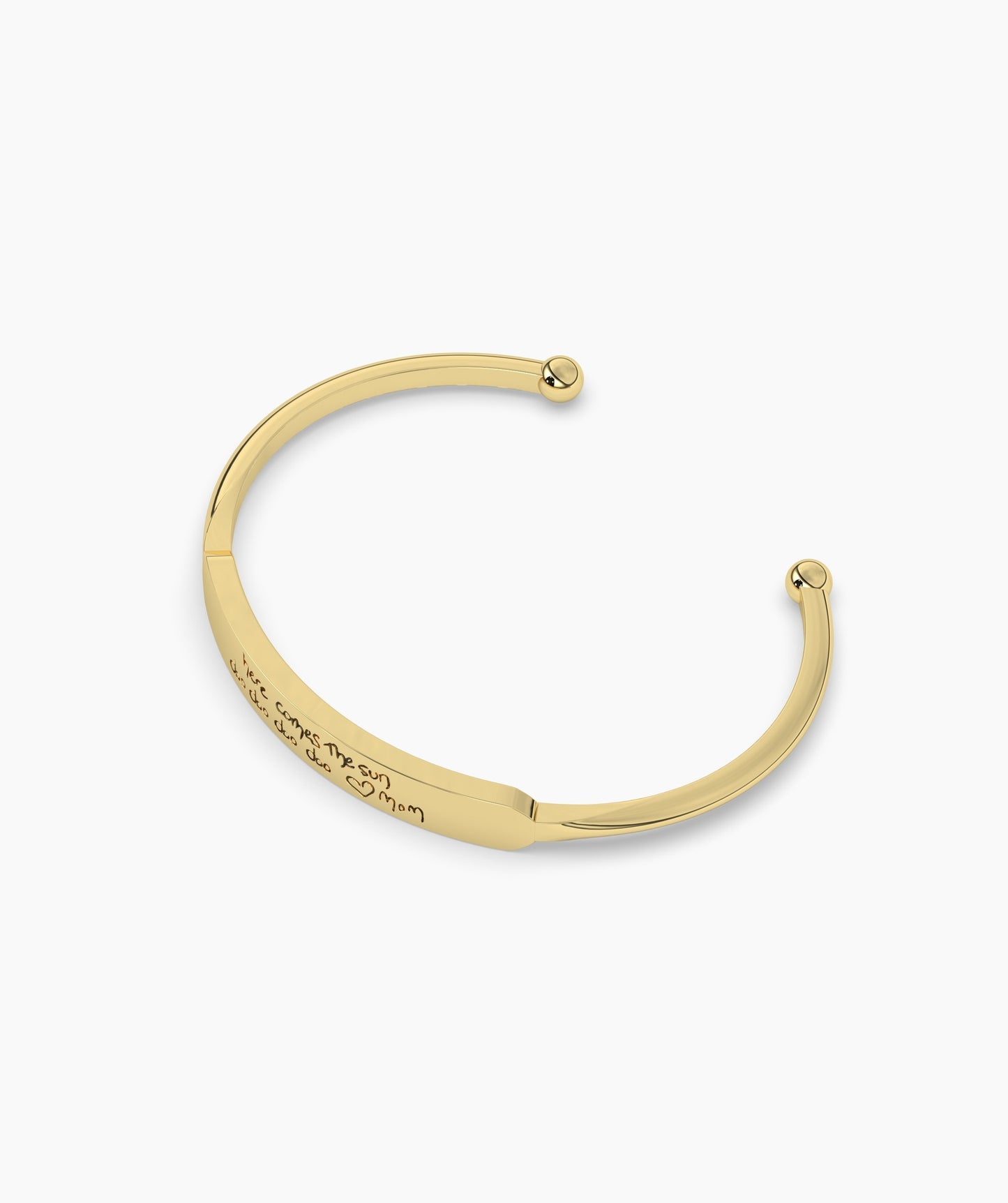 Engraved 14K Gold Cuff Bracelet