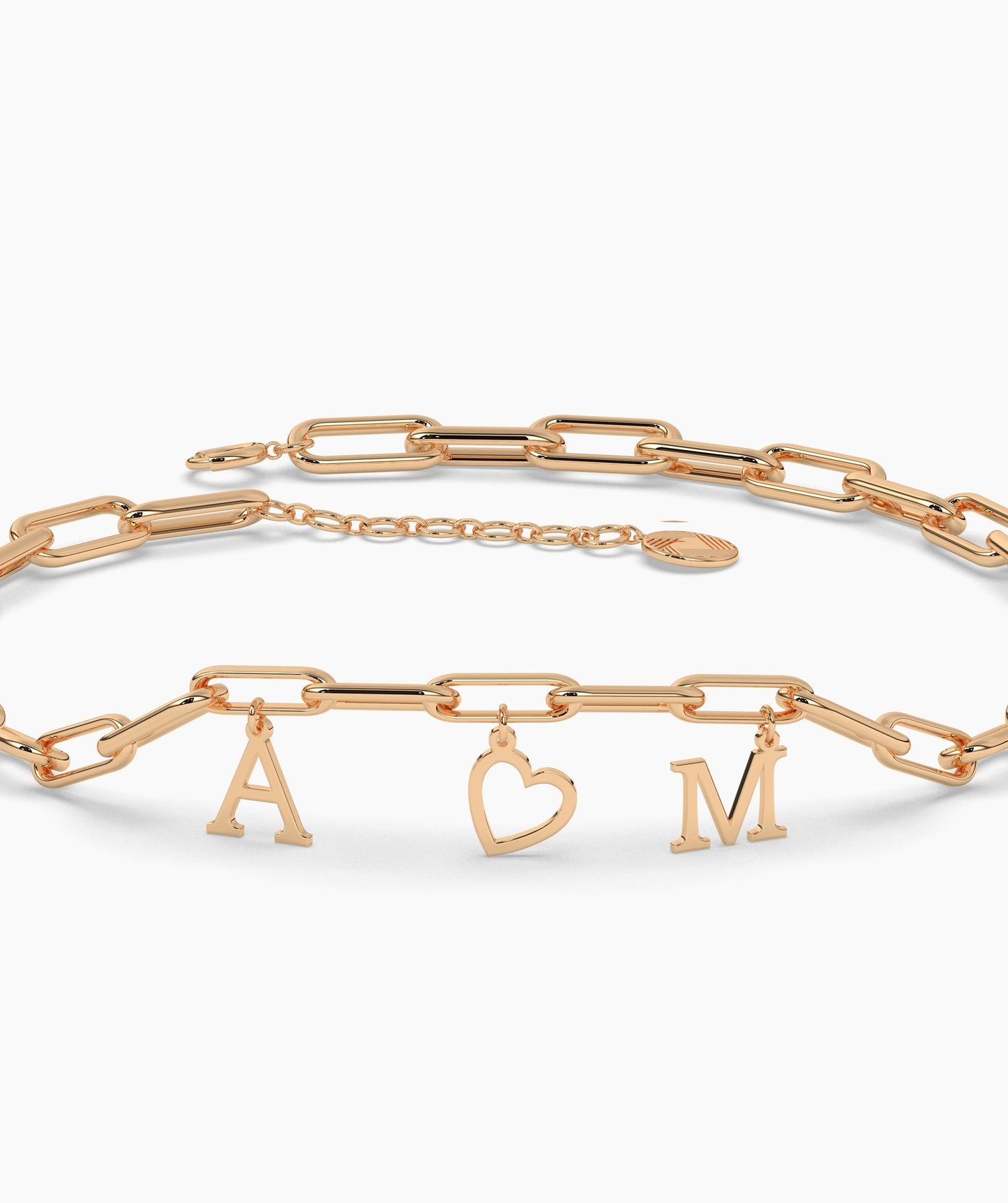 Personalized Charm 14K Gold Bracelet