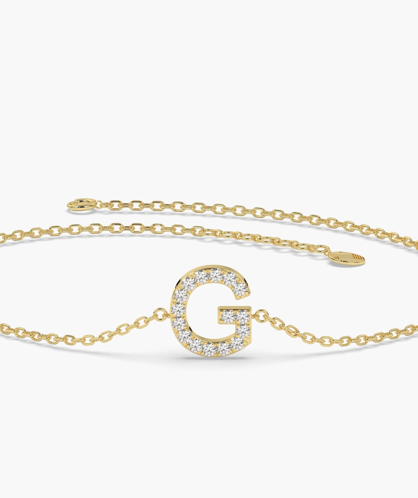 Adorned Initial G Gold Bracelet