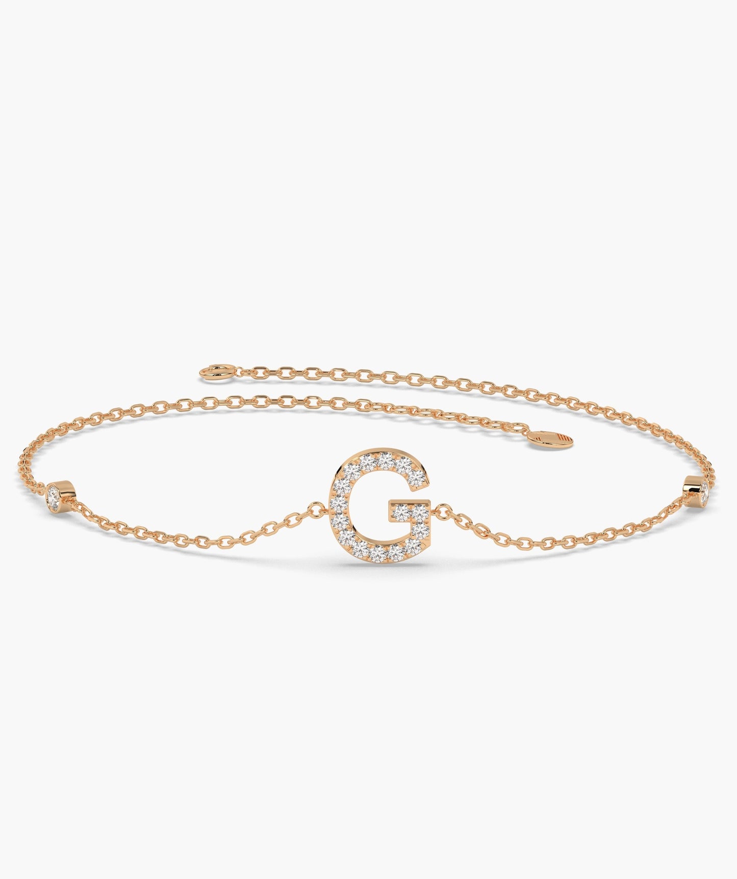 Adorned Initial G Gold Bracelet