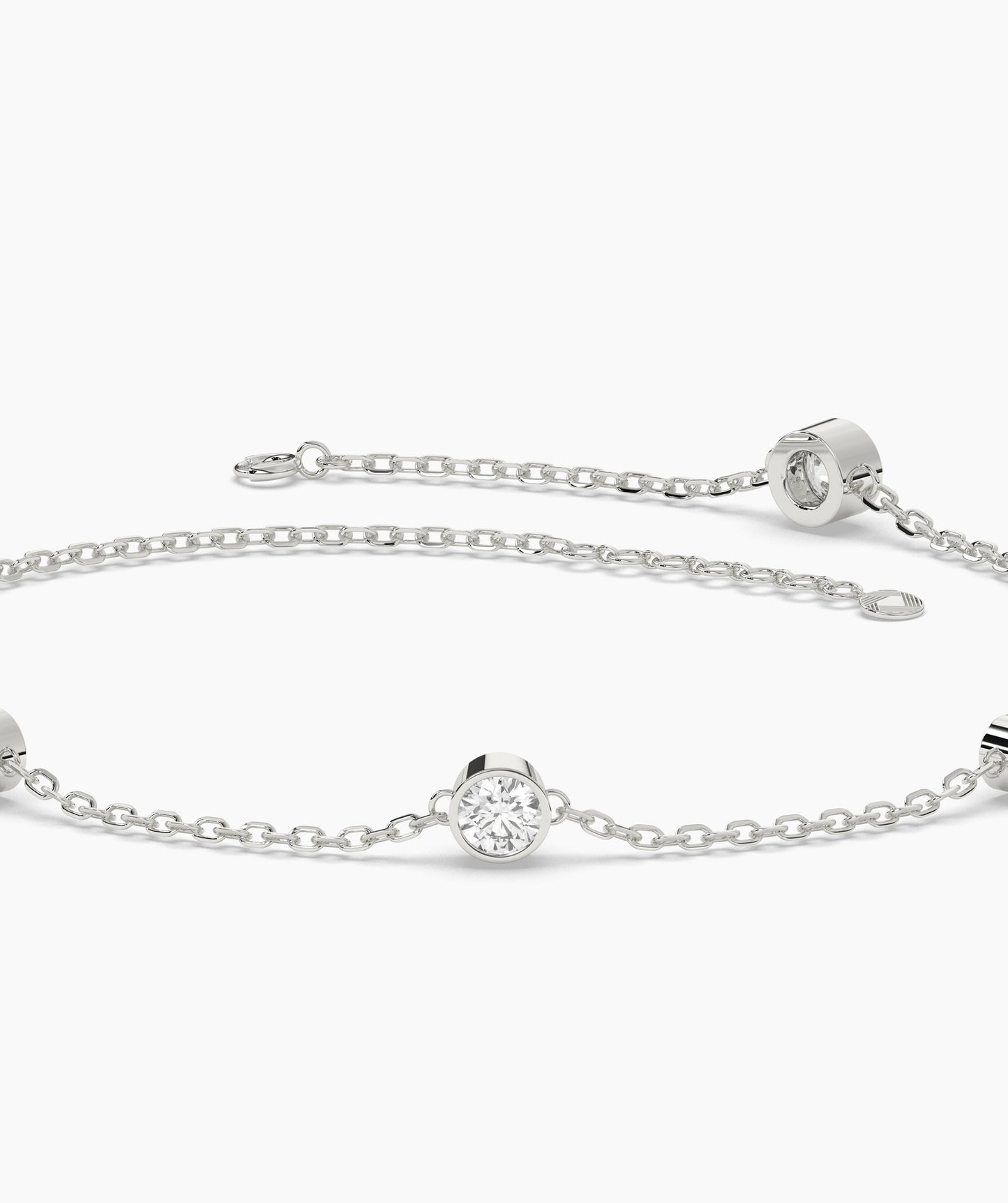 Elegant Diamond Station Bracelet