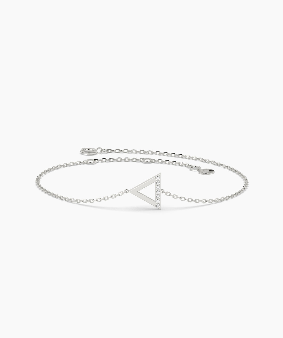 Dainty Pyramid Diamond Bracelet | 14K Rose, White, Yellow Gold