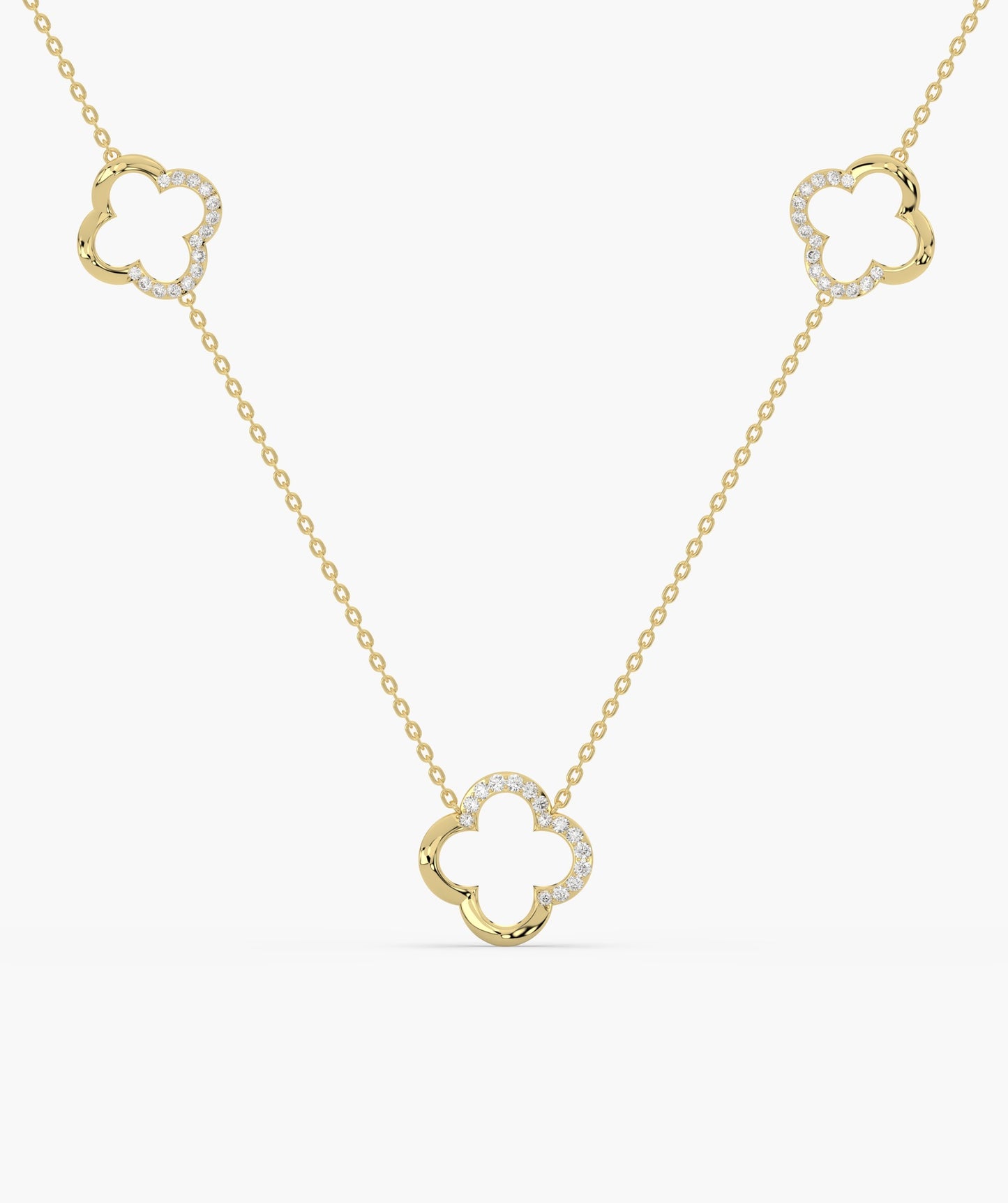 Lucky Clover 14K Gold Necklace