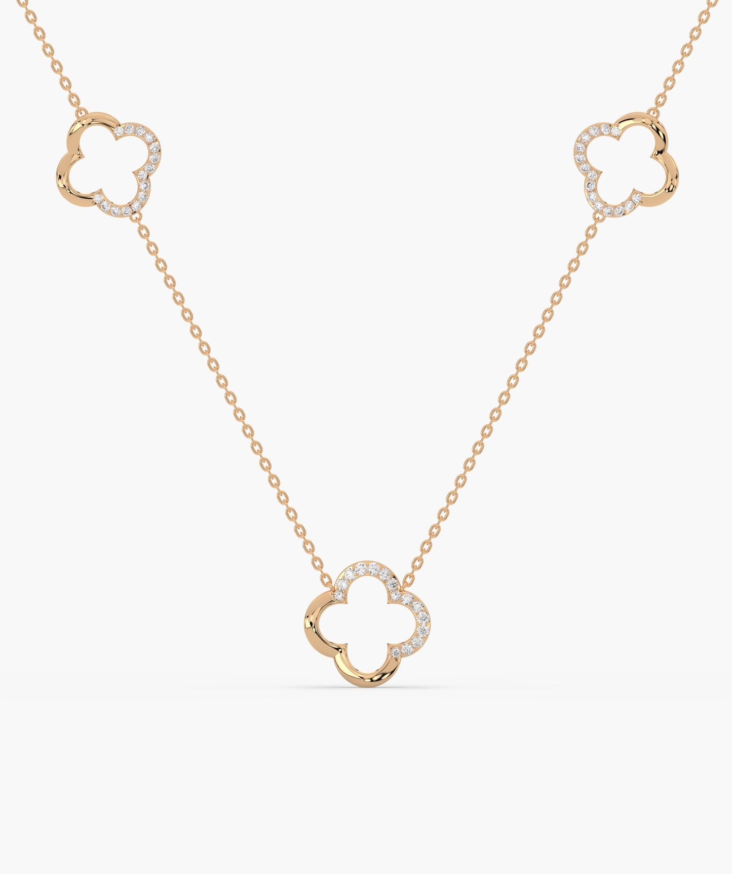 Lucky Clover 14K Gold Necklace