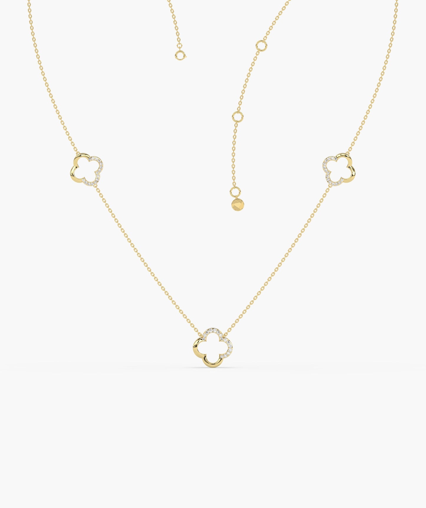 Lucky Clover 14K Gold Necklace