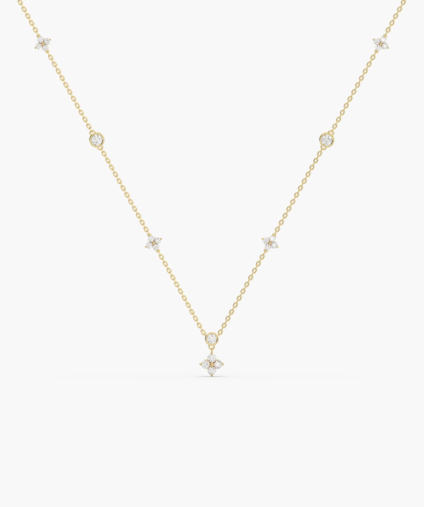 14K Gold Twinkling Starlight Necklace