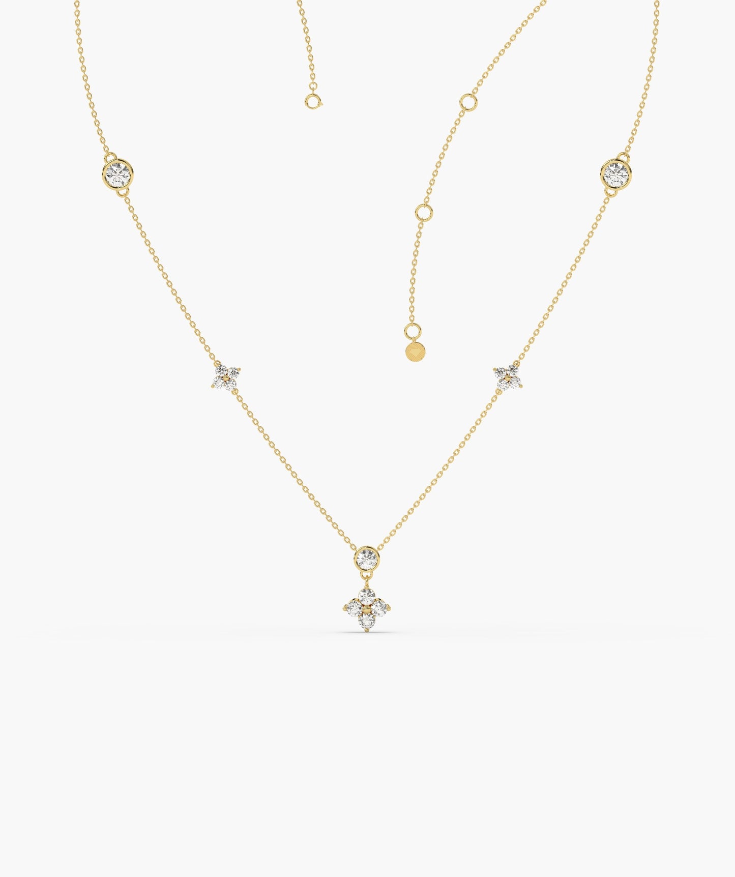 14K Gold Twinkling Starlight Necklace