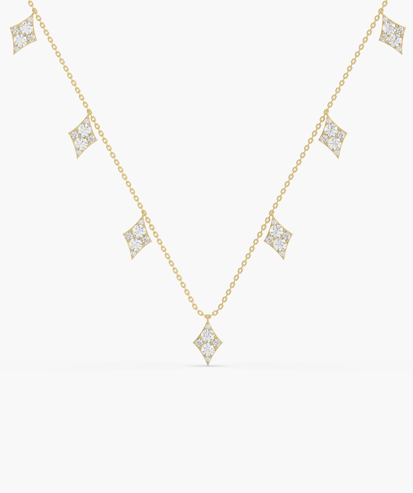 14K Gold Modern Geometry Necklace