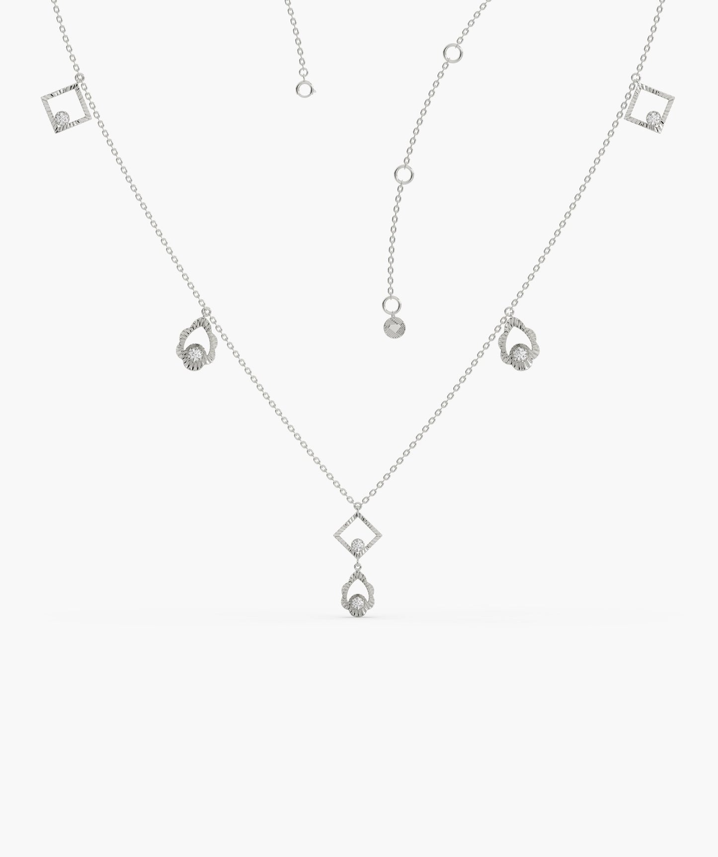 14K Gold Geometric Charm Necklace