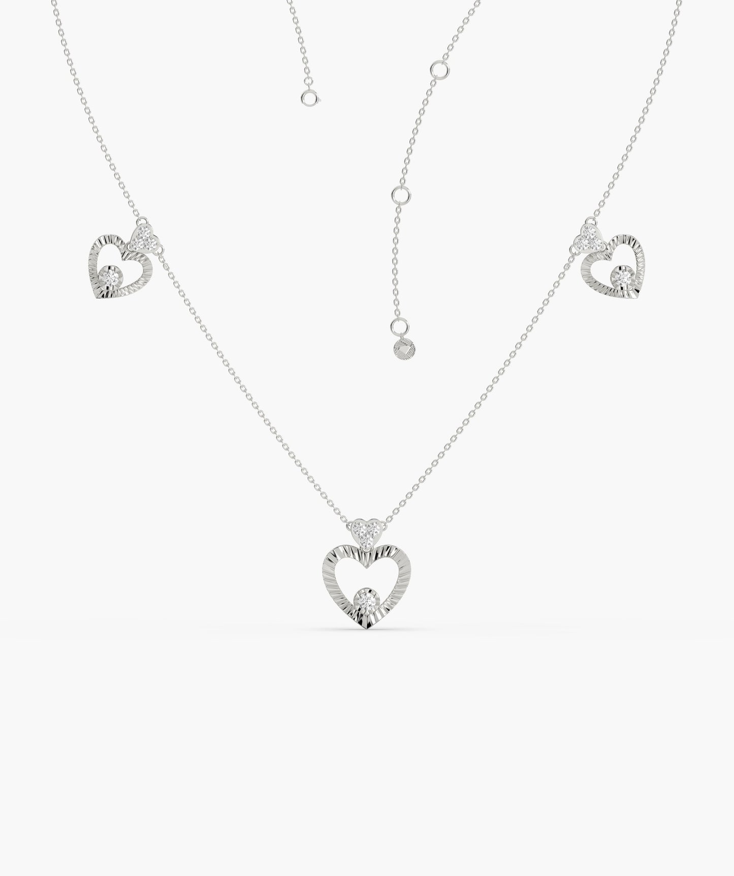 14K Gold Heart Medallion Necklace