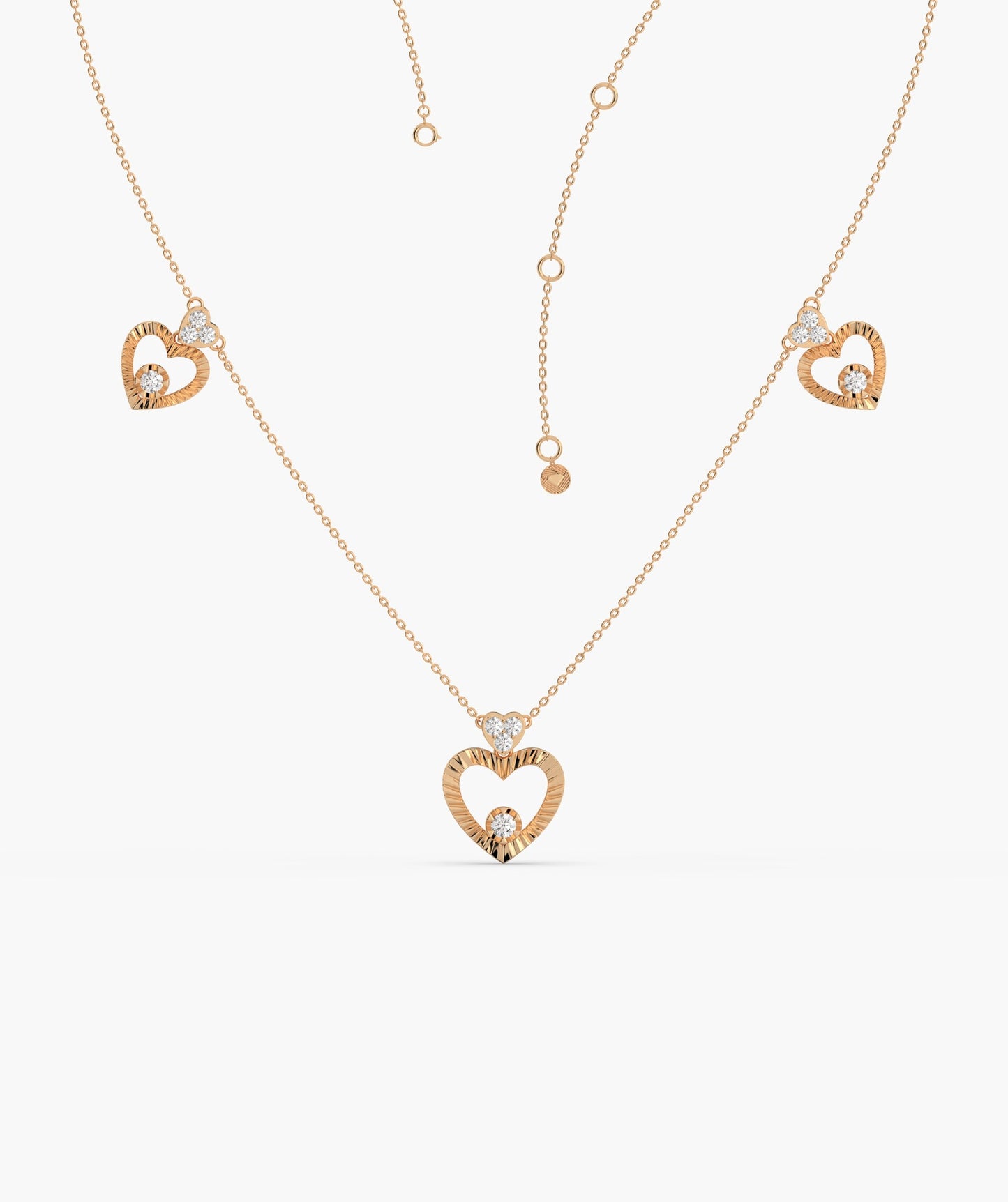 14K Gold Heart Medallion Necklace