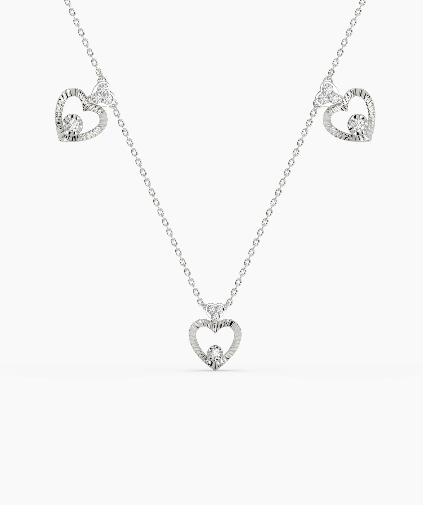 14K Gold Heart Medallion Necklace