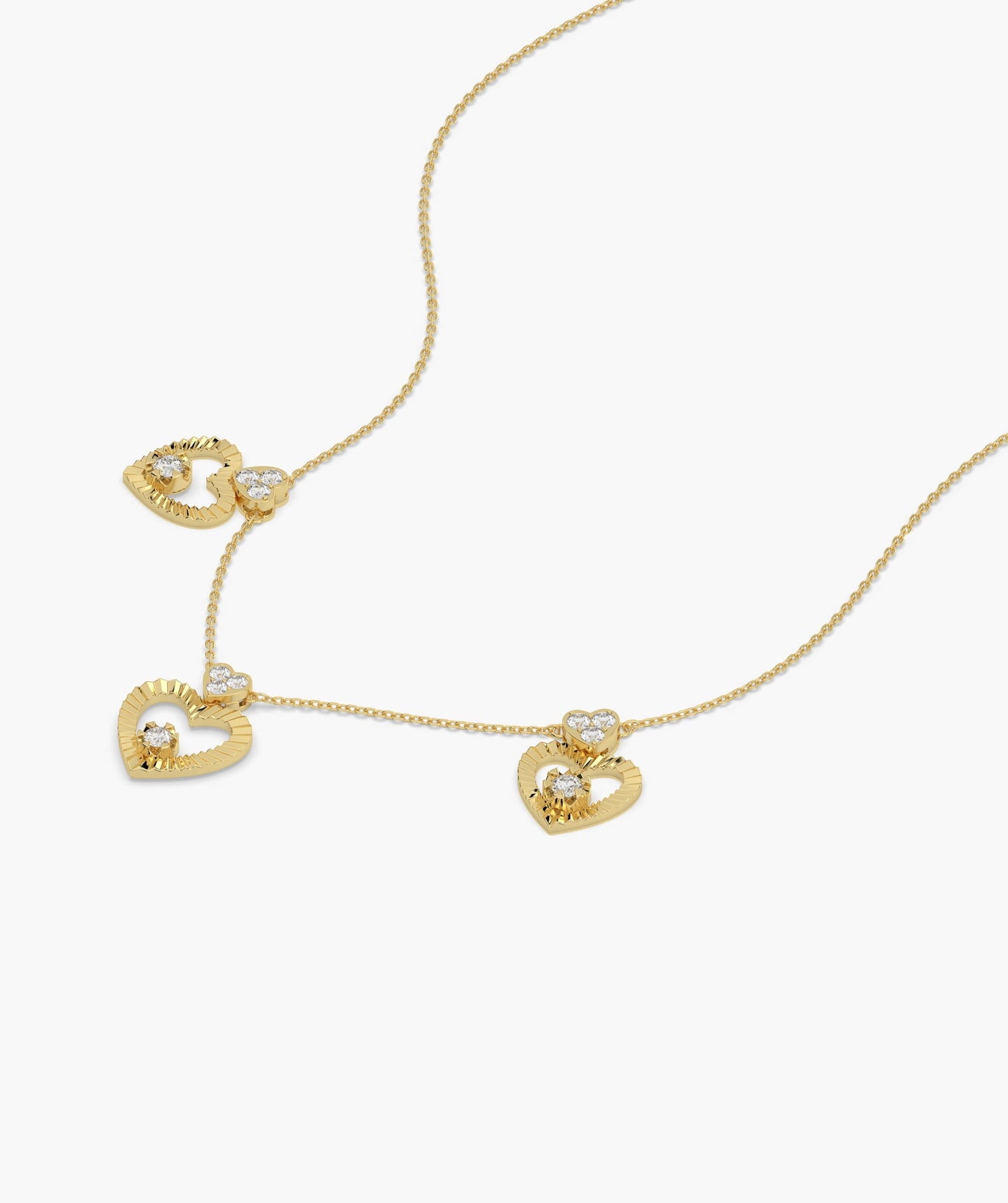 14K Gold Heart Medallion Necklace