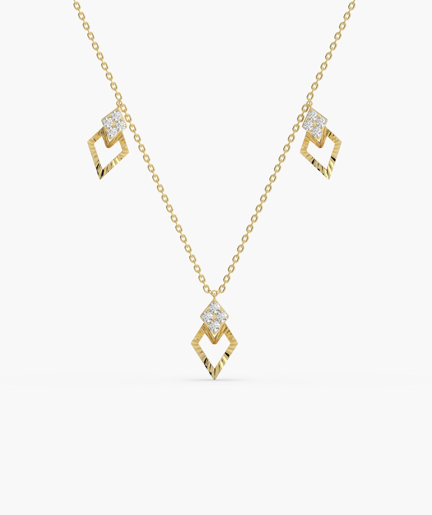 Geometric Charm Gold Necklace