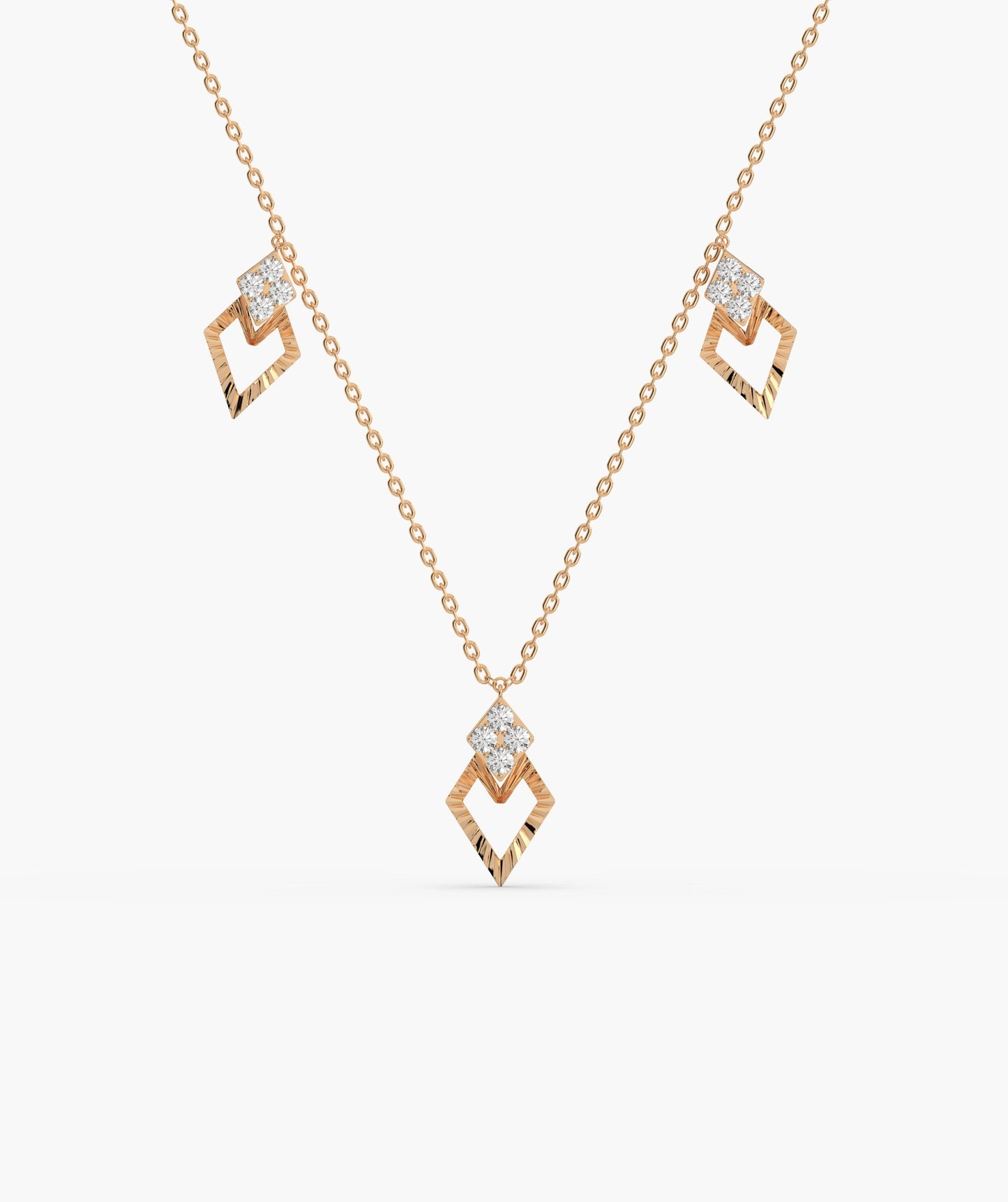 Geometric Charm Gold Necklace