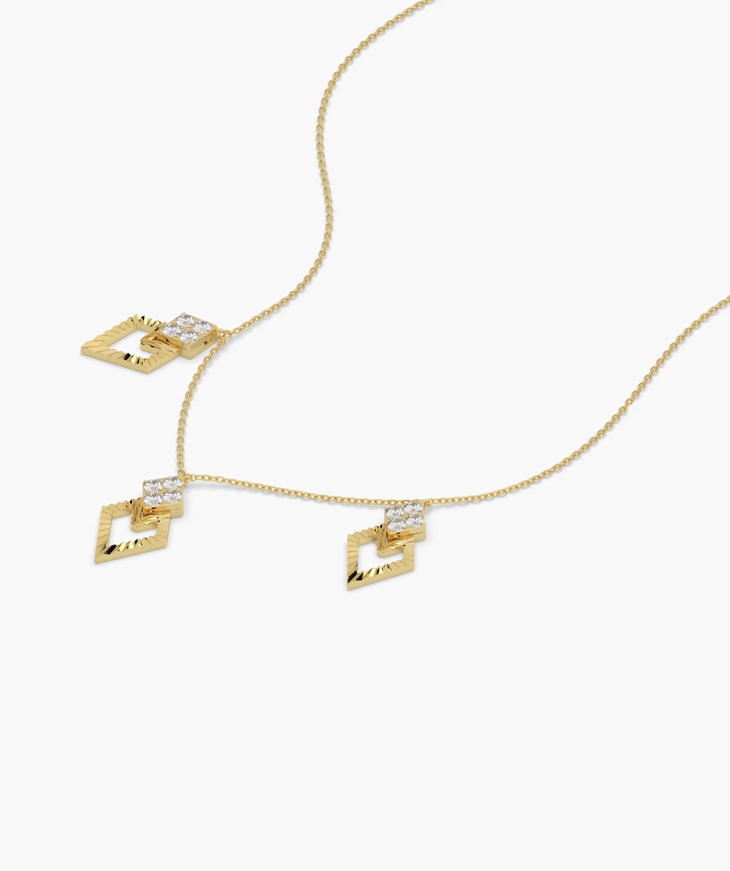 Geometric Charm Gold Necklace