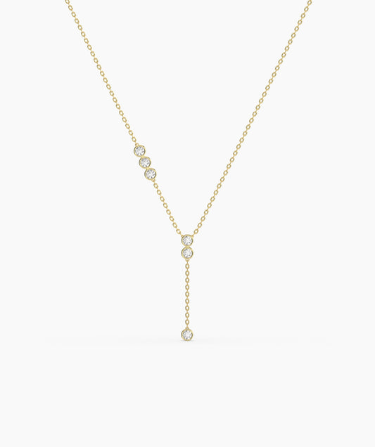 Dainty Y-Drop Diamond Necklace