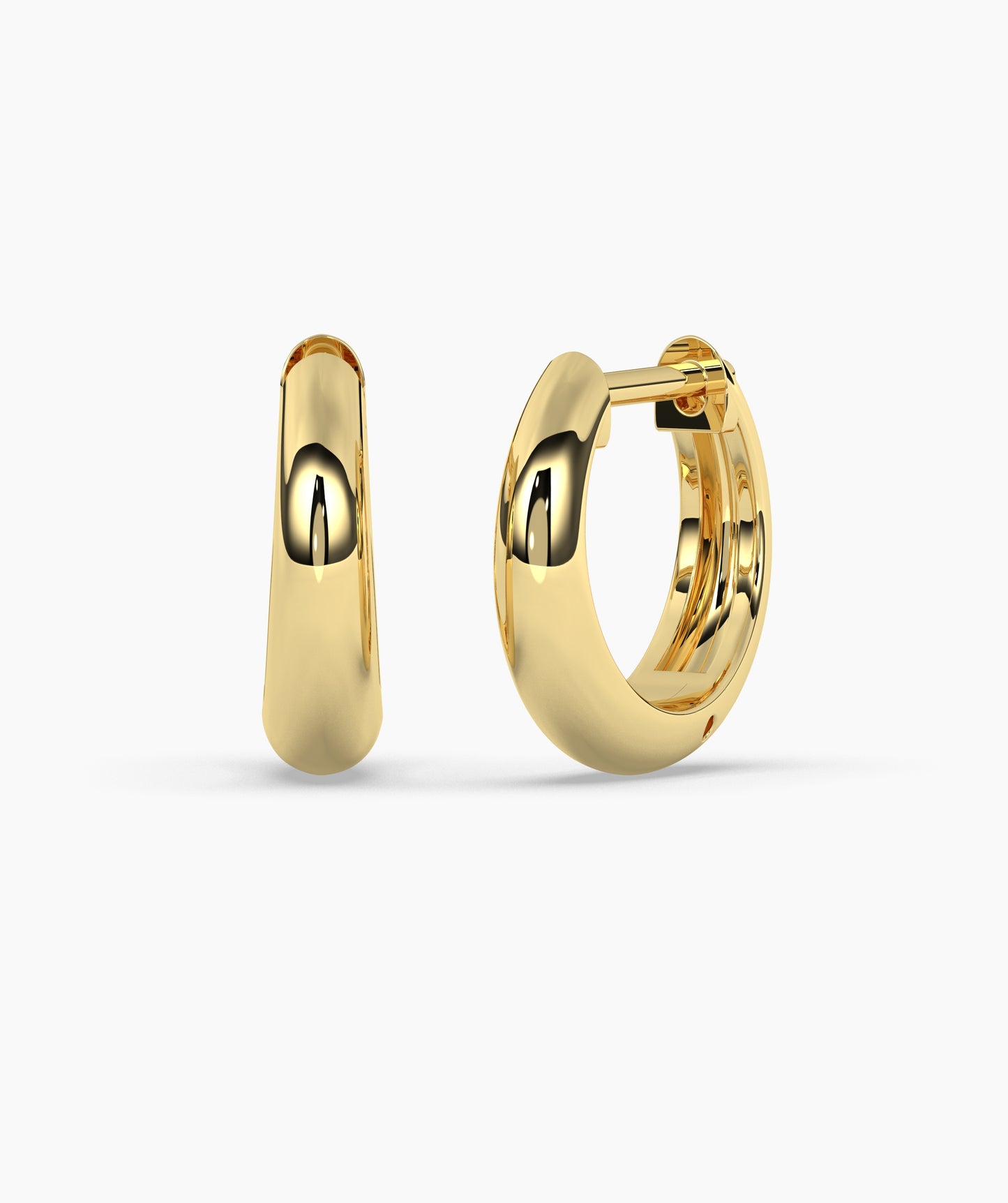 Sleek Elegance Gold Hoops