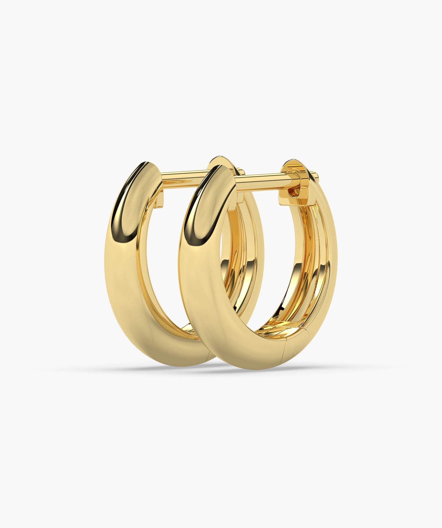 Sleek Elegance Gold Hoops