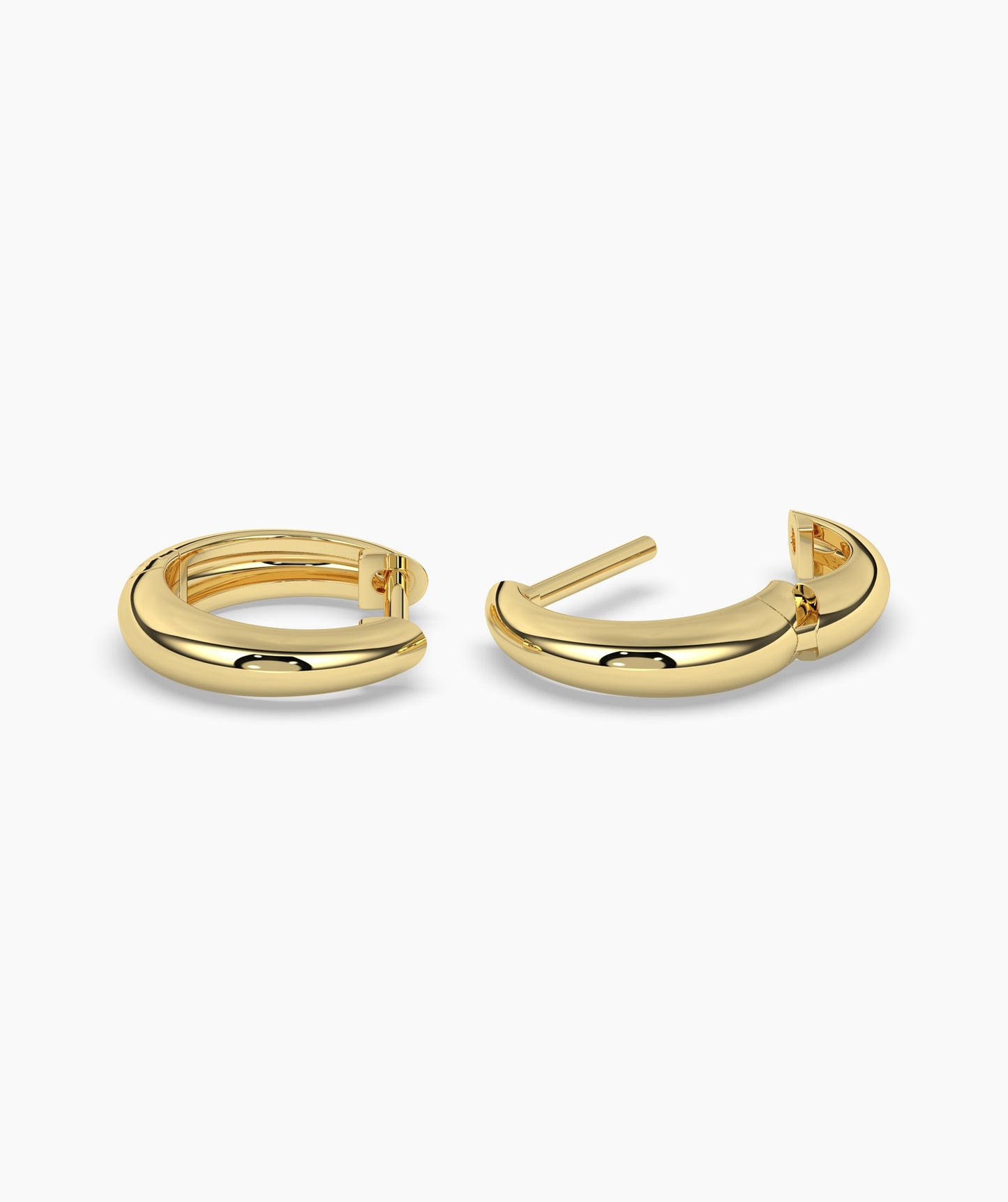 Sleek Elegance Gold Hoops