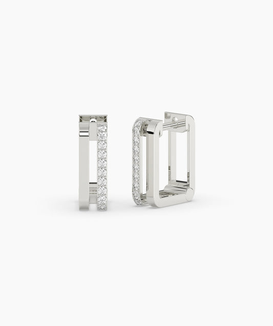 Dazzling Diamond Circlet Hoop Earrings (Copy)