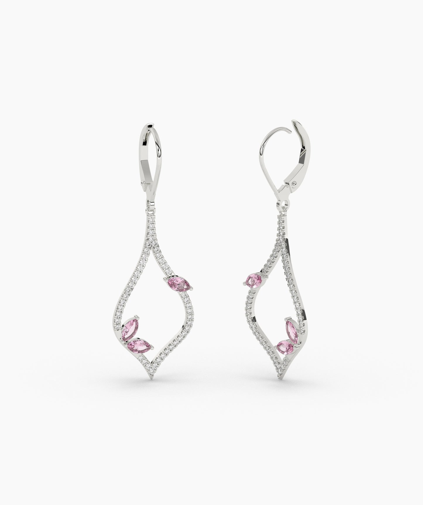 Pink Blossom Drop Earrings