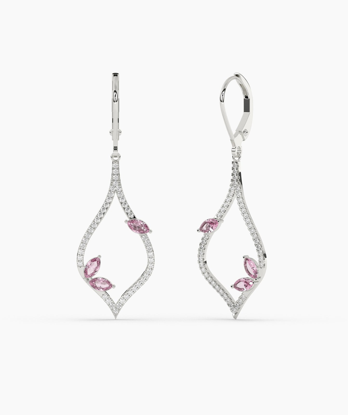 Pink Blossom Drop Earrings