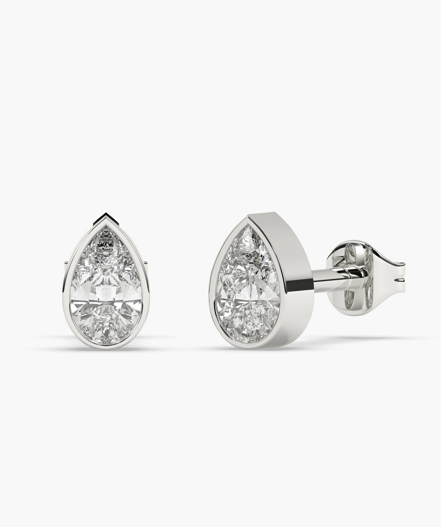 14K Gold Teardrop Brilliance Studs