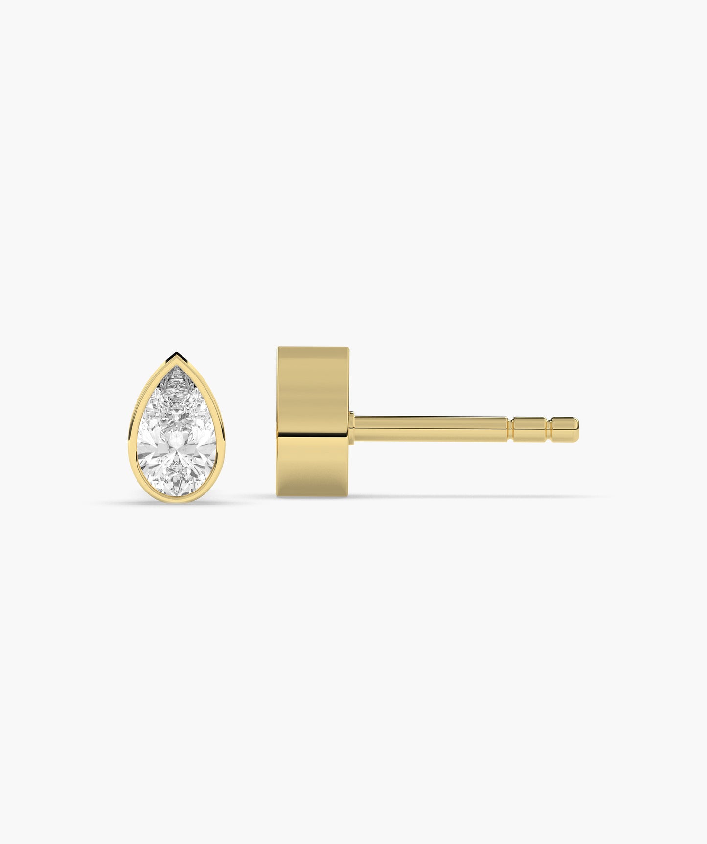 14K Gold Teardrop Brilliance Studs