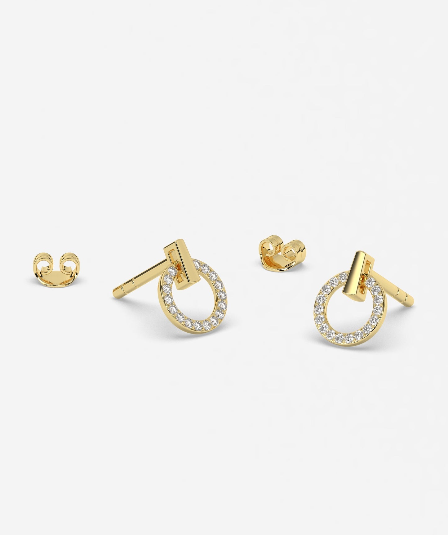 Circular Charm Diamond Studs