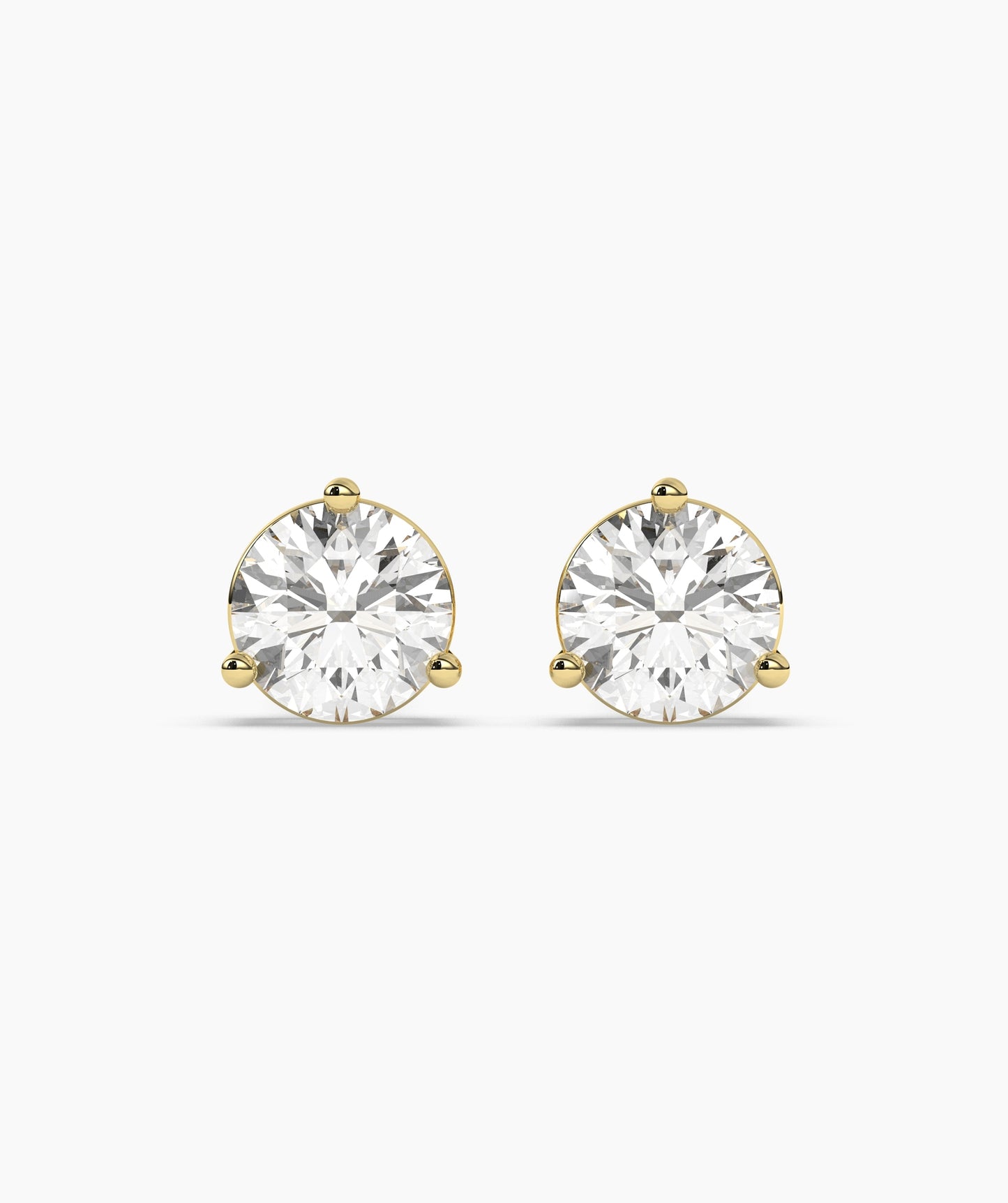 Solitaire Diamond Stud Earrings