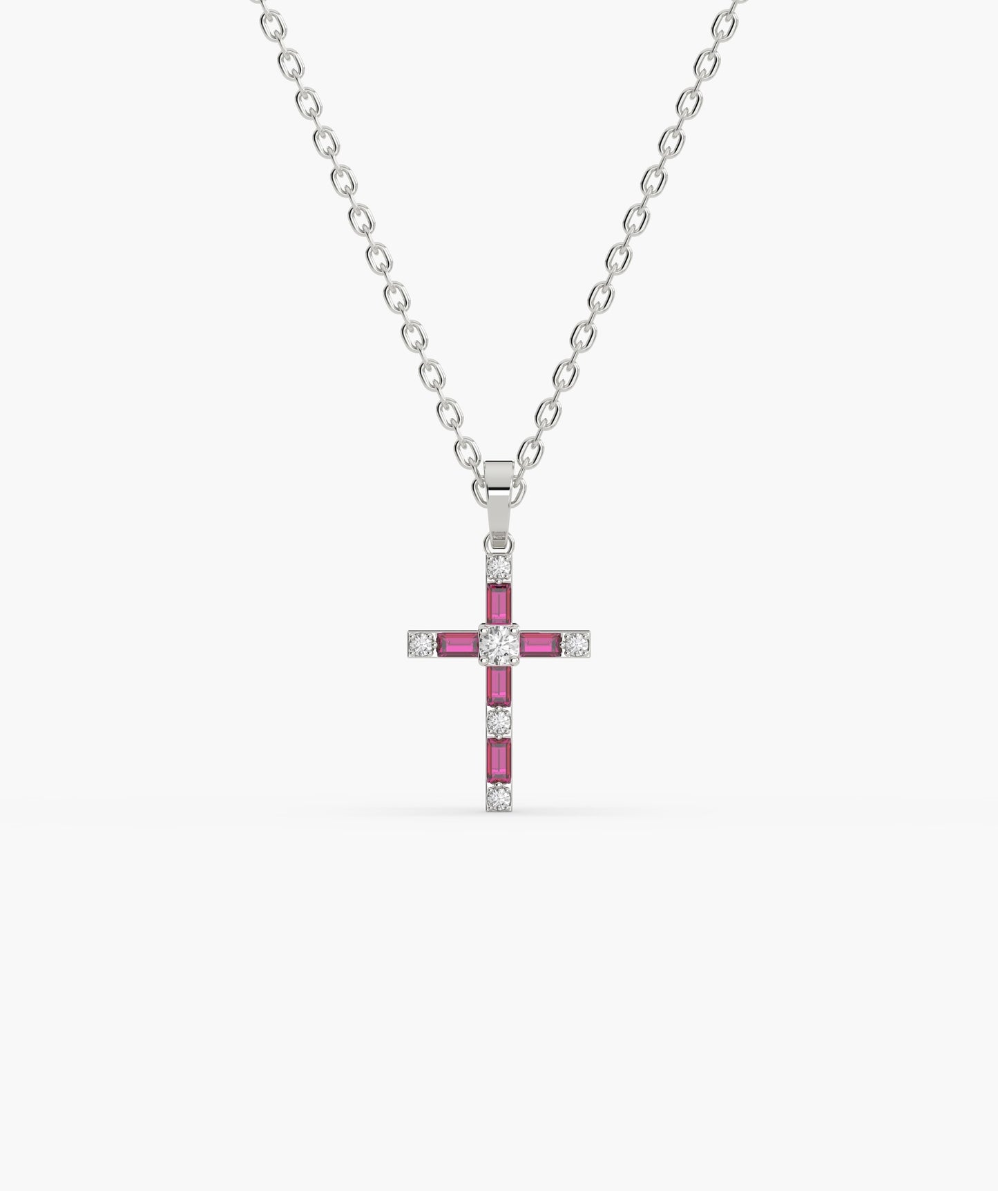 14K Gold Cross Diamond Necklace