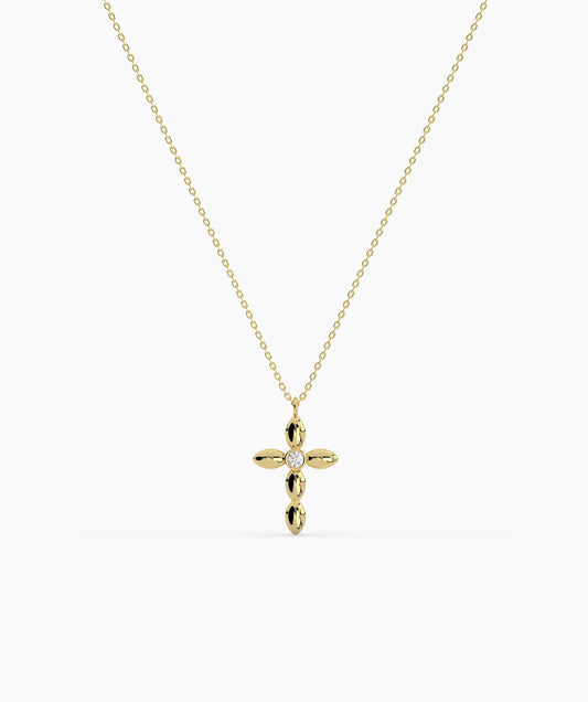 14K Gold Cross Necklace