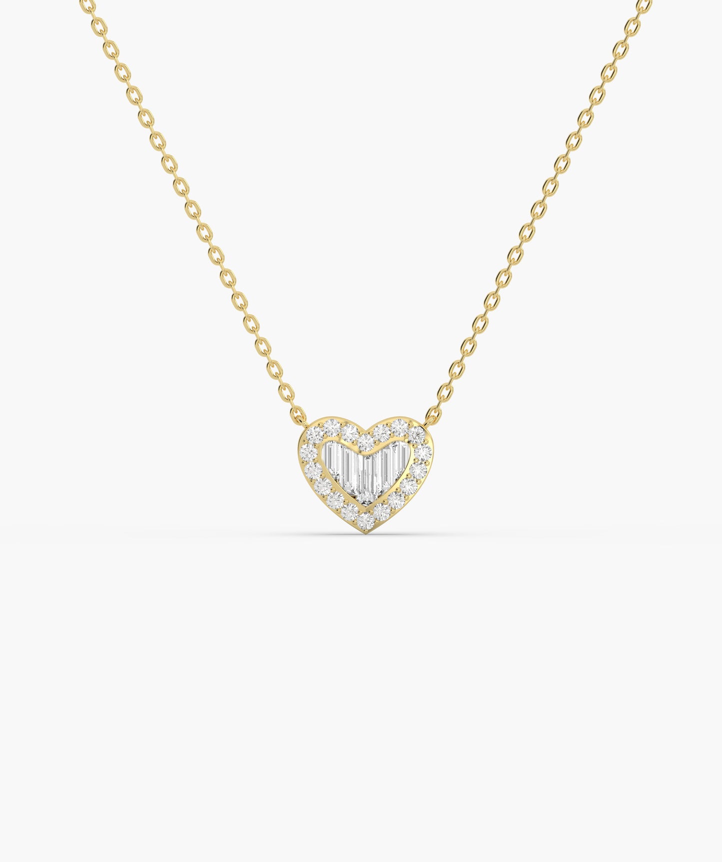 Heart Diamond Embrace Necklace