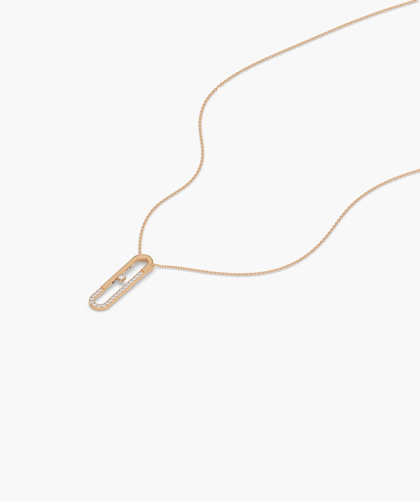 Minimalist Diamond Clip Pendant