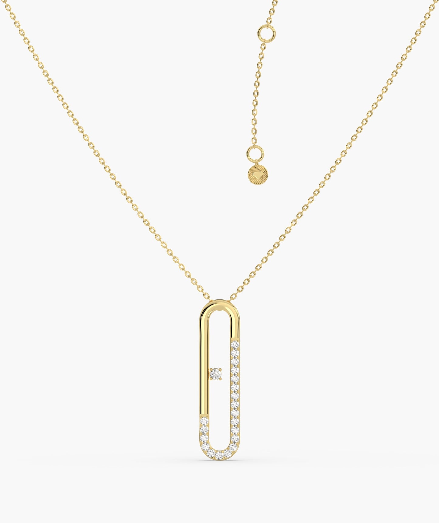 Minimalist Diamond Clip Pendant