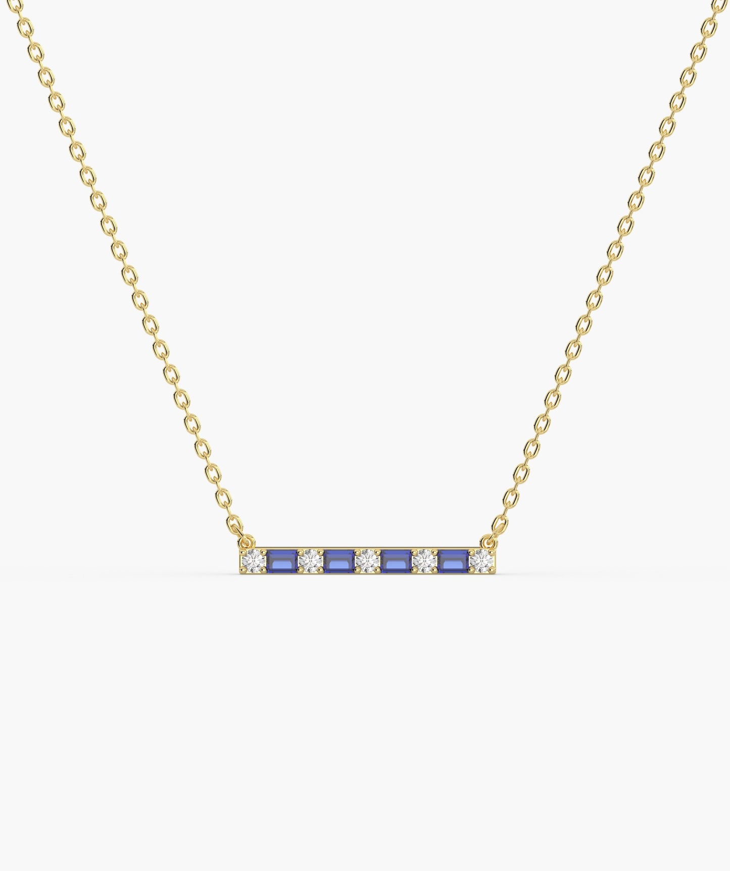 Fancy Bar Style Gold Necklace