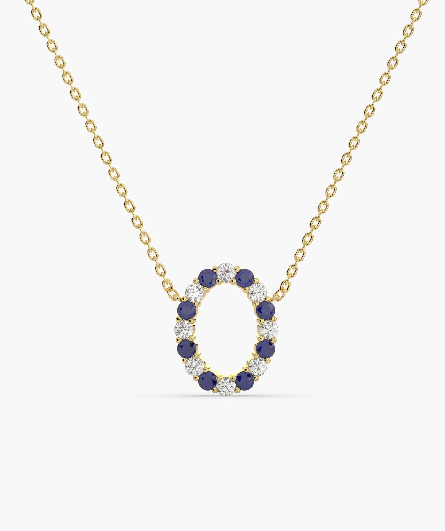 Celestial Sapphire Loop Necklace