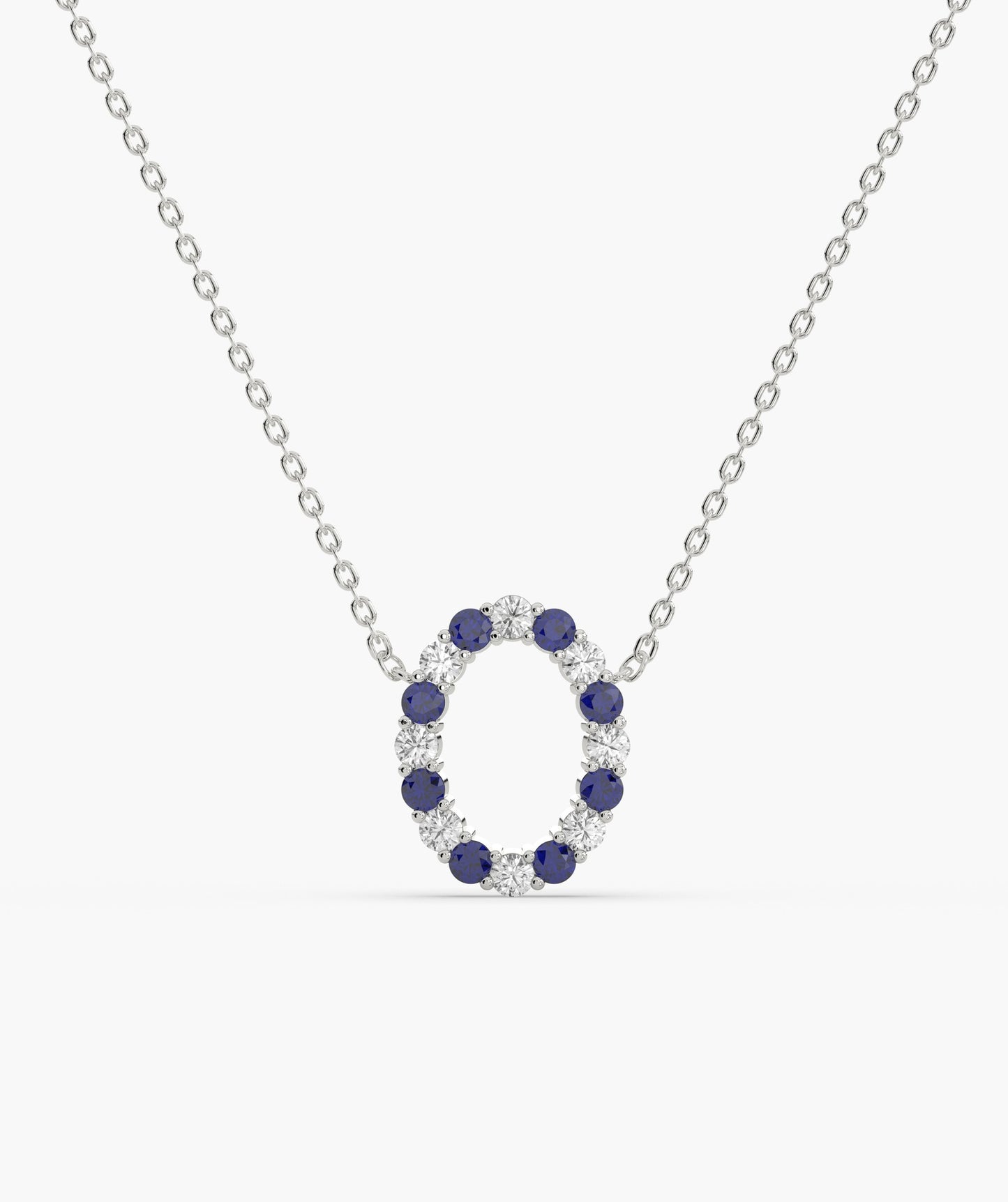 Celestial Sapphire Loop Necklace