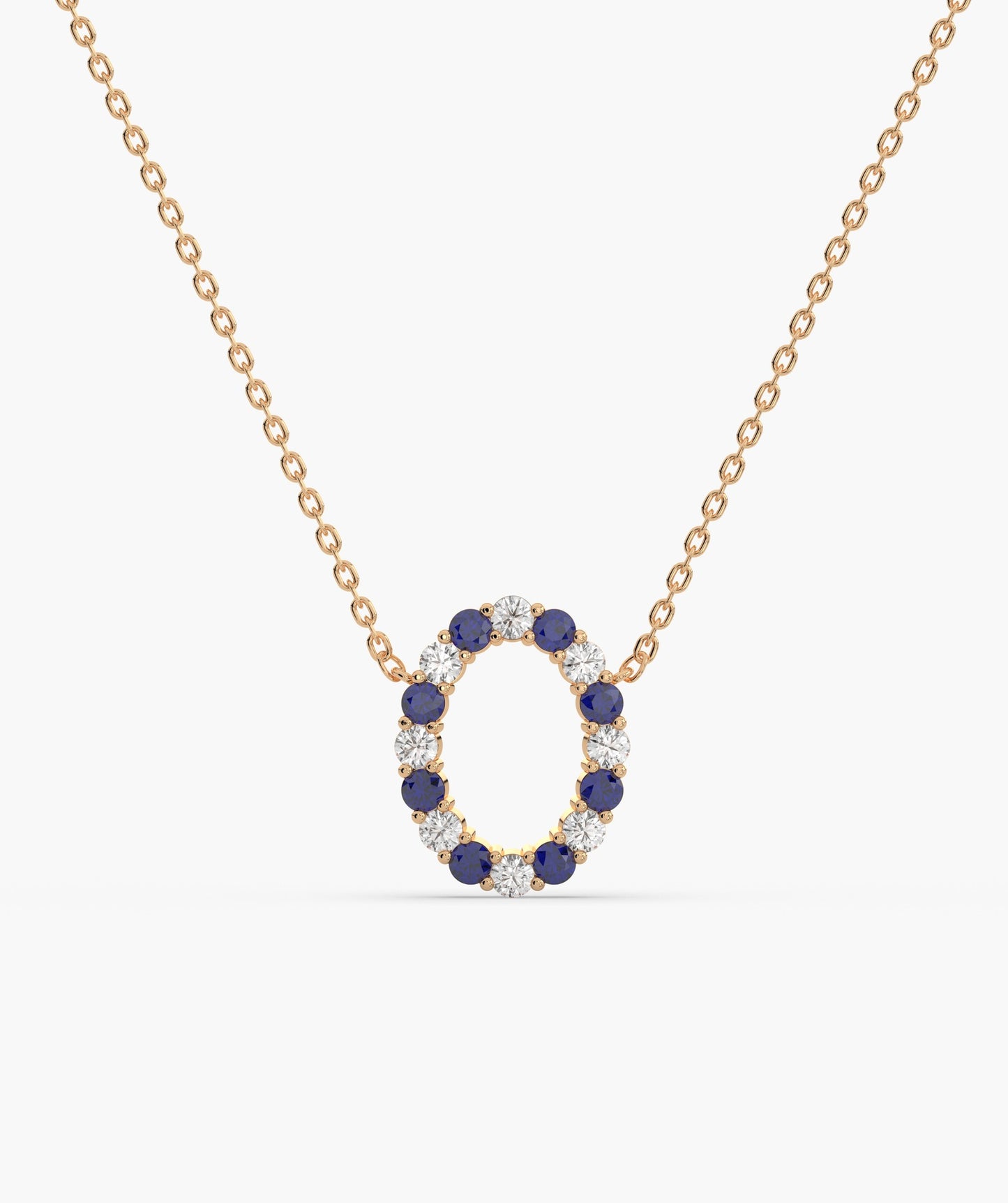 Celestial Sapphire Loop Necklace