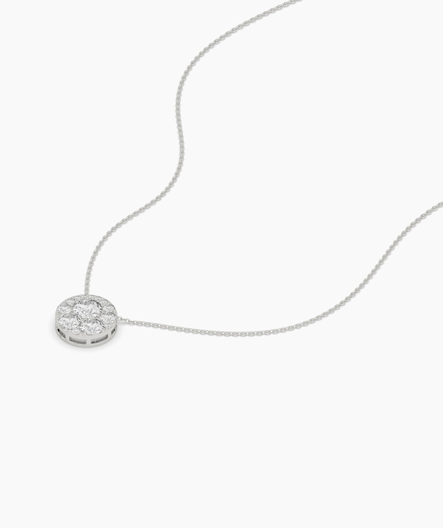 Luminous Diamond Halo Pendant