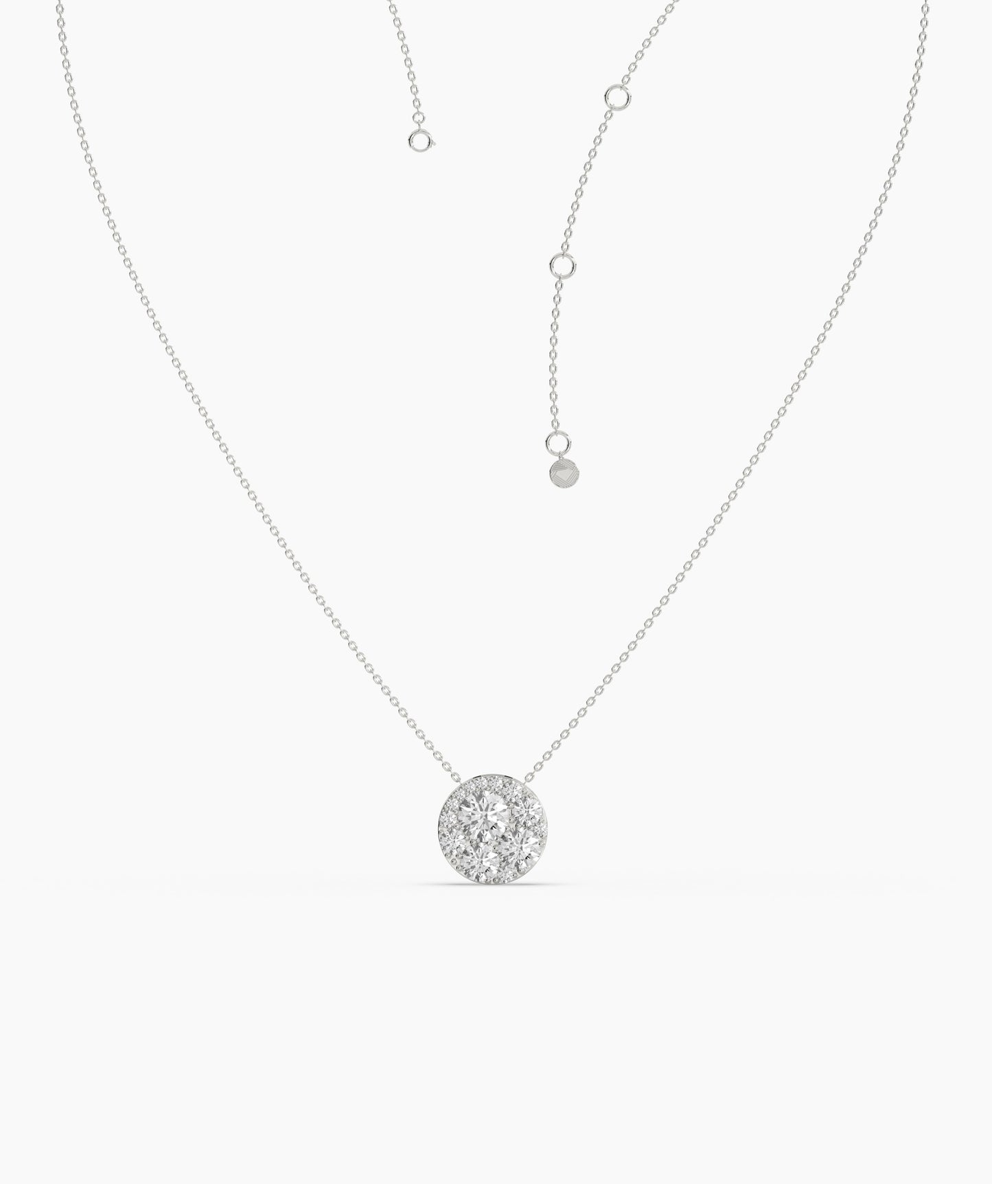 Luminous Diamond Halo Pendant