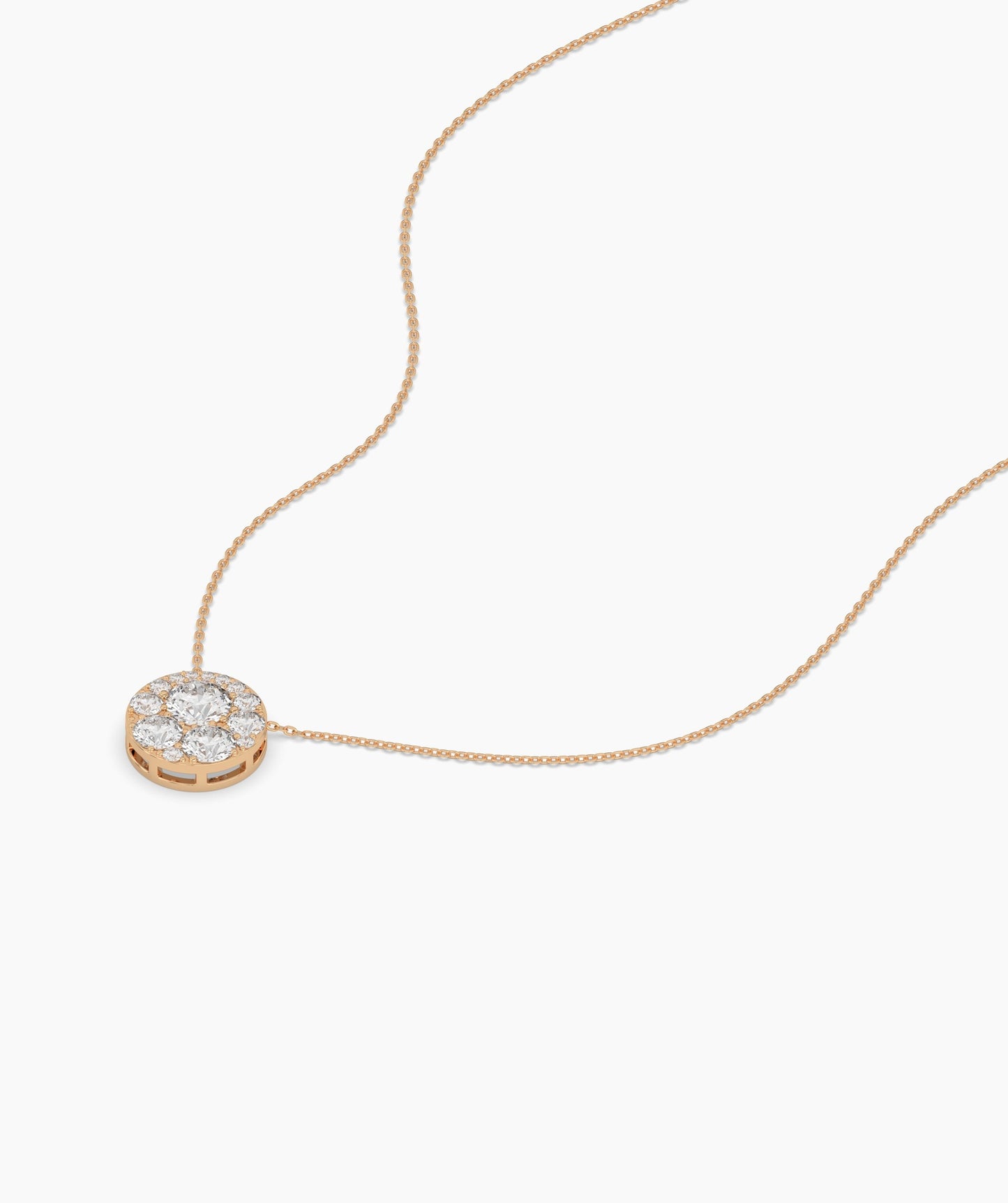 Luminous Diamond Halo Pendant